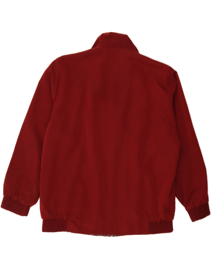 VINTAGE Womens Reversible Bomber Jacket UK 14 Medium Burgundy Vintage Vintage and Second-Hand Vintage from Messina Hembry 