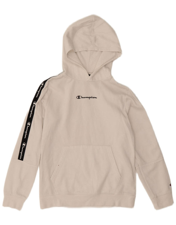 Champion Kapuzenpullover mit Grafik für Jungen, 13–14 Jahre, XL, weiße Farbblock-Baumwolle