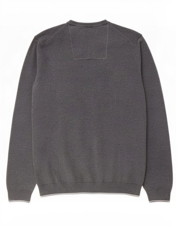 Hugo Boss Herren-Pullover mit Rundhalsausschnitt, Mittelgrau