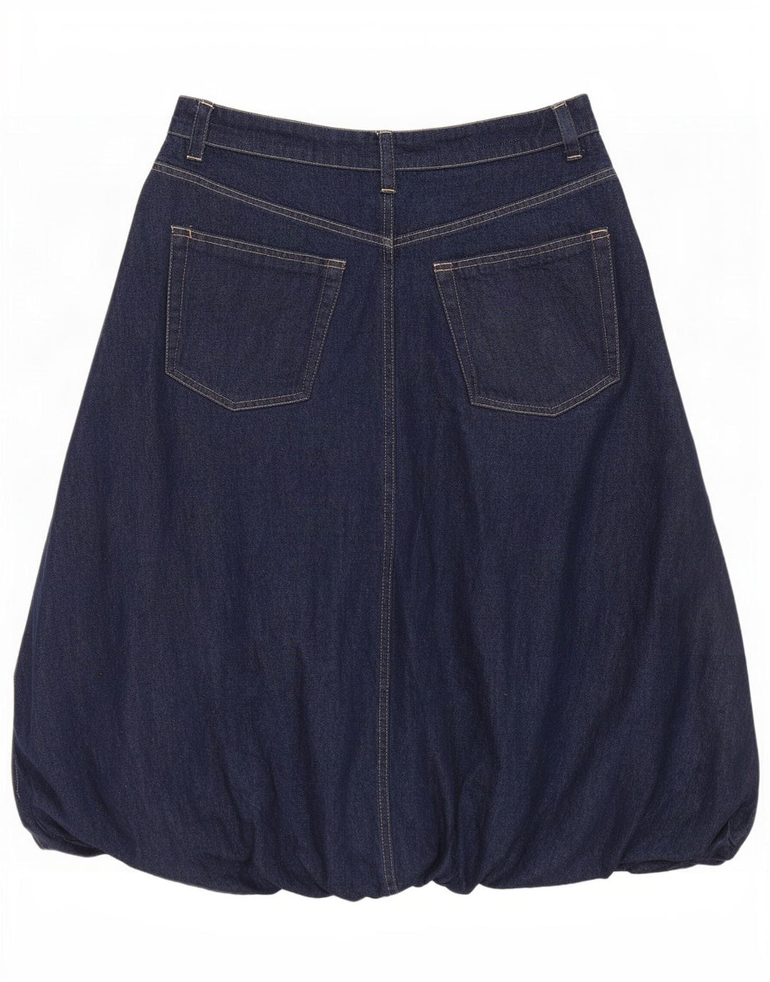 Zara Damen-Denim-Bubble-Rock, groß, W30, marineblaue Baumwolle