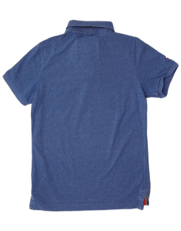 Superdry Herren-Poloshirt, groß, blau, Baumwolle, klassisch