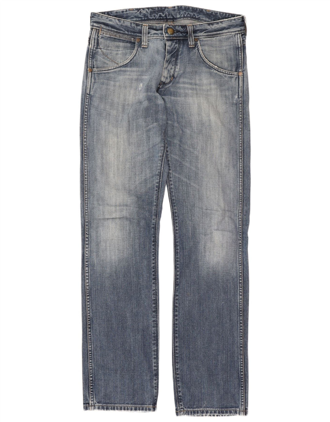Wrangler Damen-Jeans „Crank Straight“, W32, L34, Blau, Baumwolle