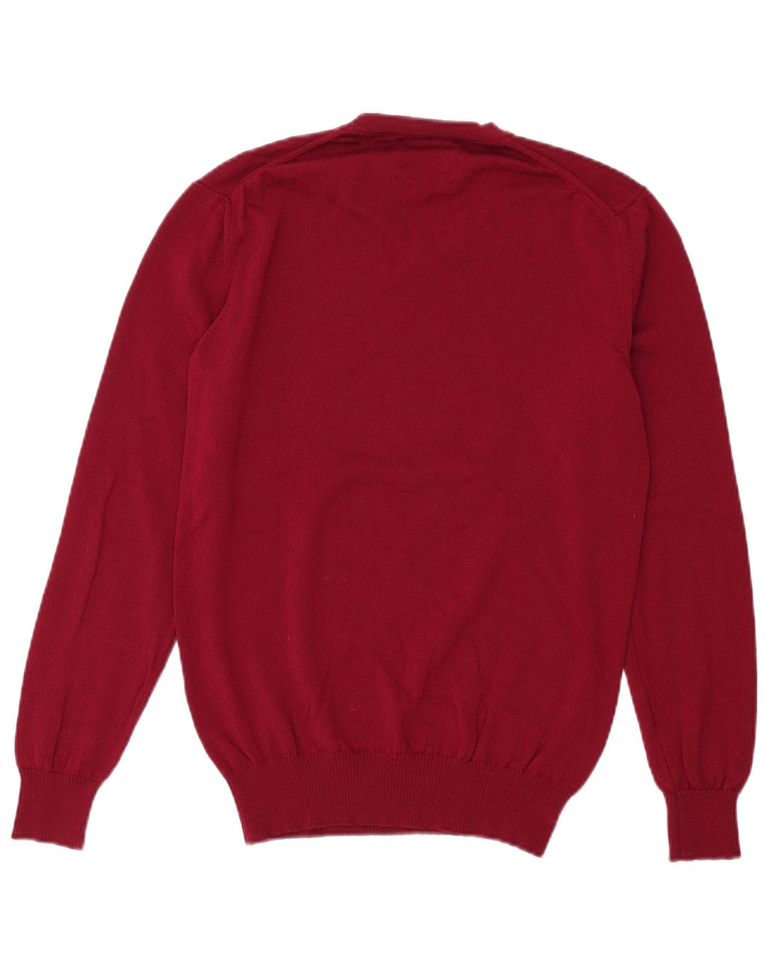 Charles Tyrwhitt Herren-Pullover mit V-Ausschnitt, kleine burgunderrote Wolle