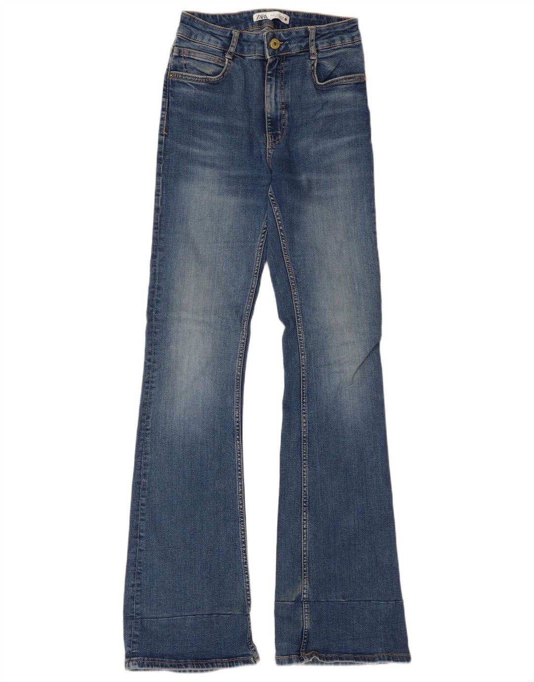Zara Damen Schlagjeans EU 38 Small W28 L33 Blau