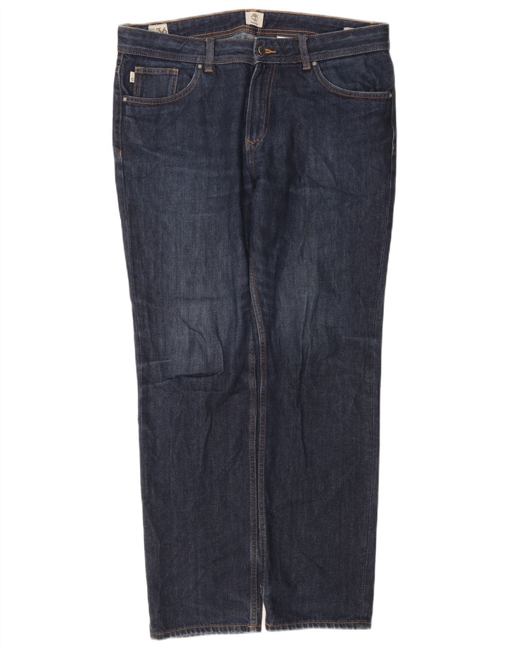 Timberland Herren Straight Jeans W36 L31 Marineblaue Baumwolle