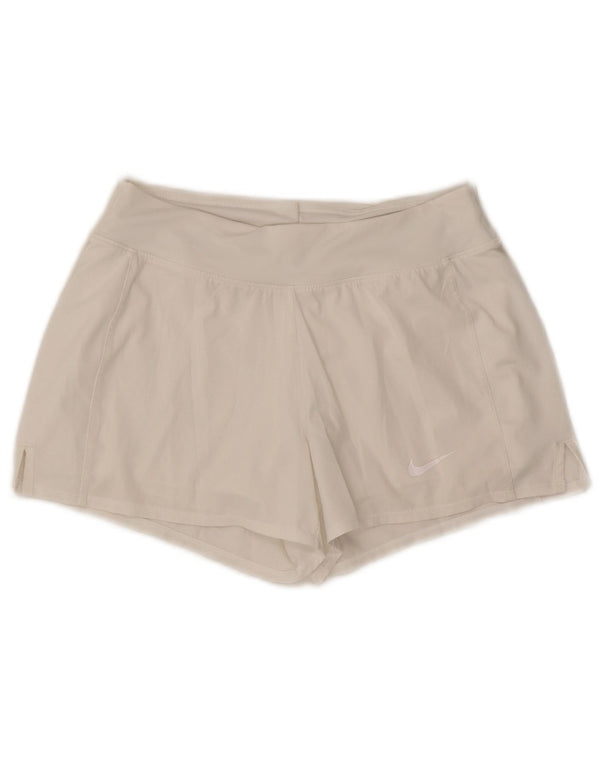 Nike Damen Dri Fit Sport Shorts UK 10 Small Weiß