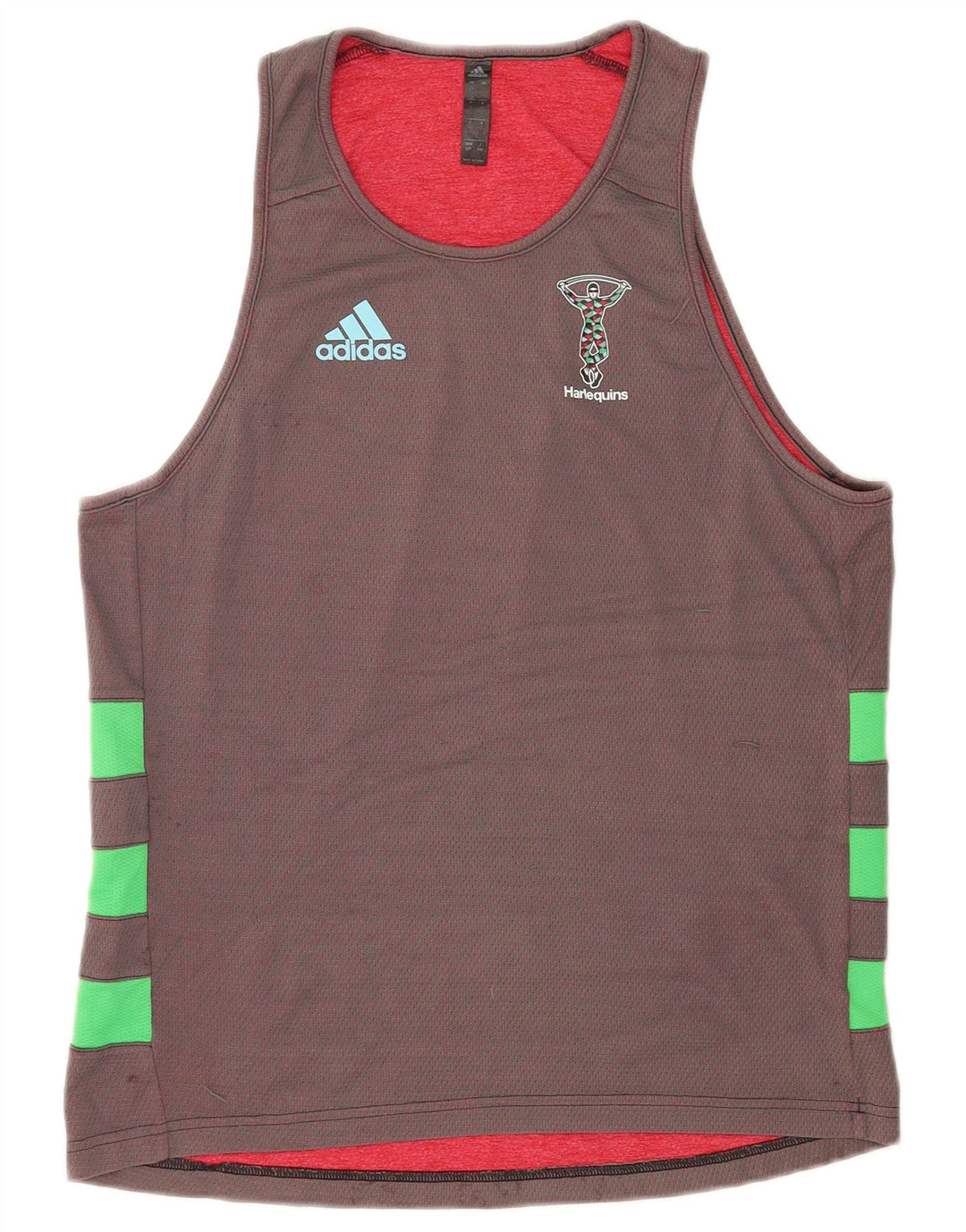 Adidas Herren Grafik-Weste, großes graues Farbblock-Polyester