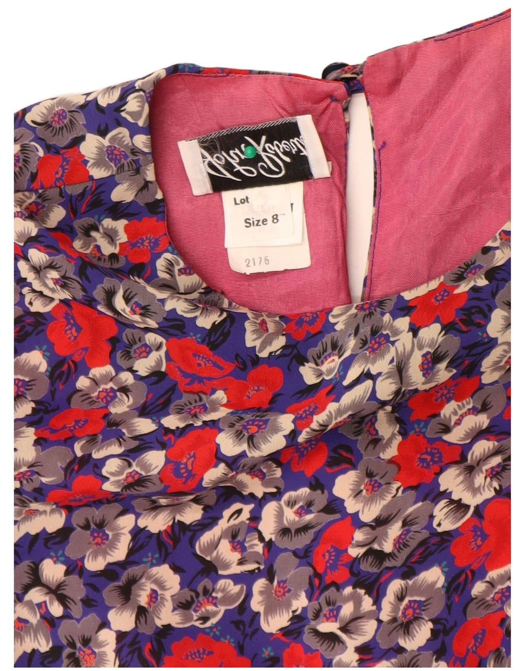 Vintage Damen 3/4 Ärmel Etuikleid US 8 Medium Mehrfarbig geblümt