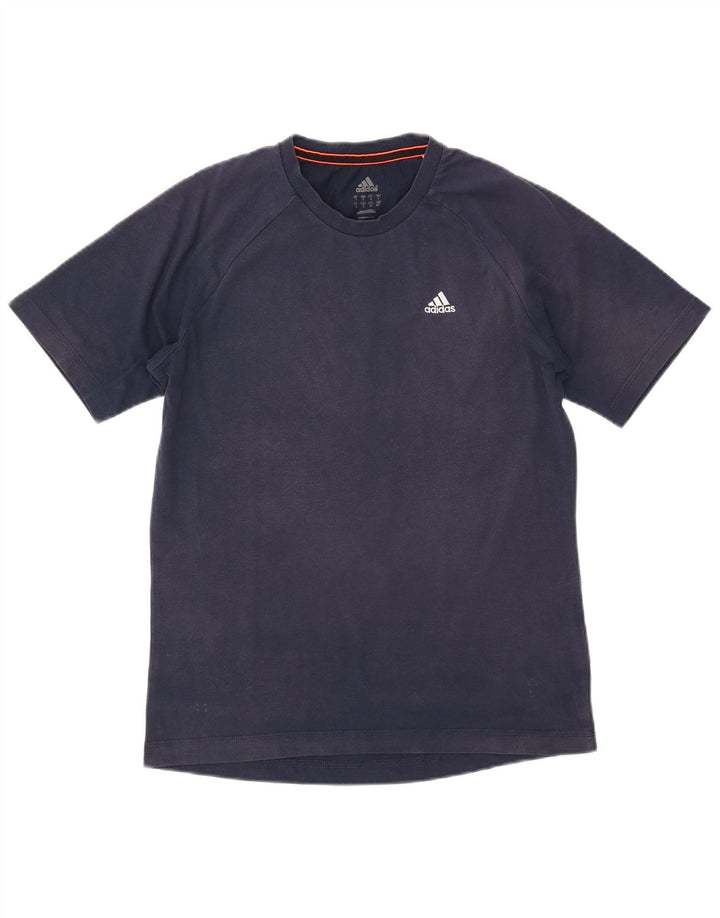 ADIDAS Herren T-Shirt Top Small Marineblau Baumwolle