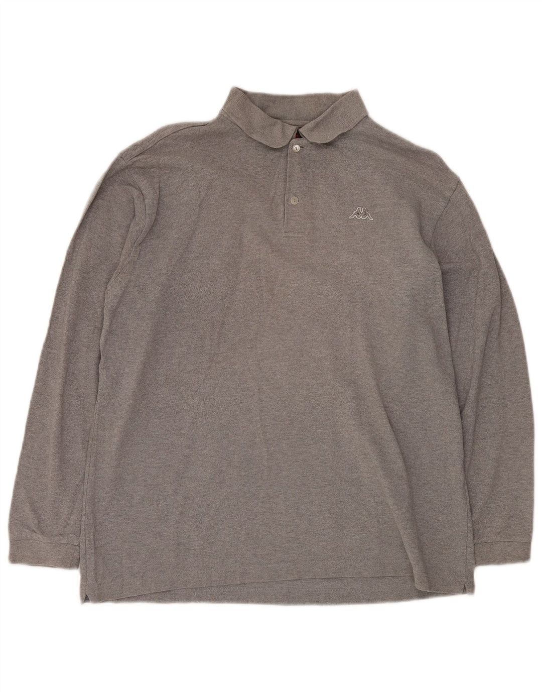 KAPPA Herren Langarm-Poloshirt, Größe L, Grau