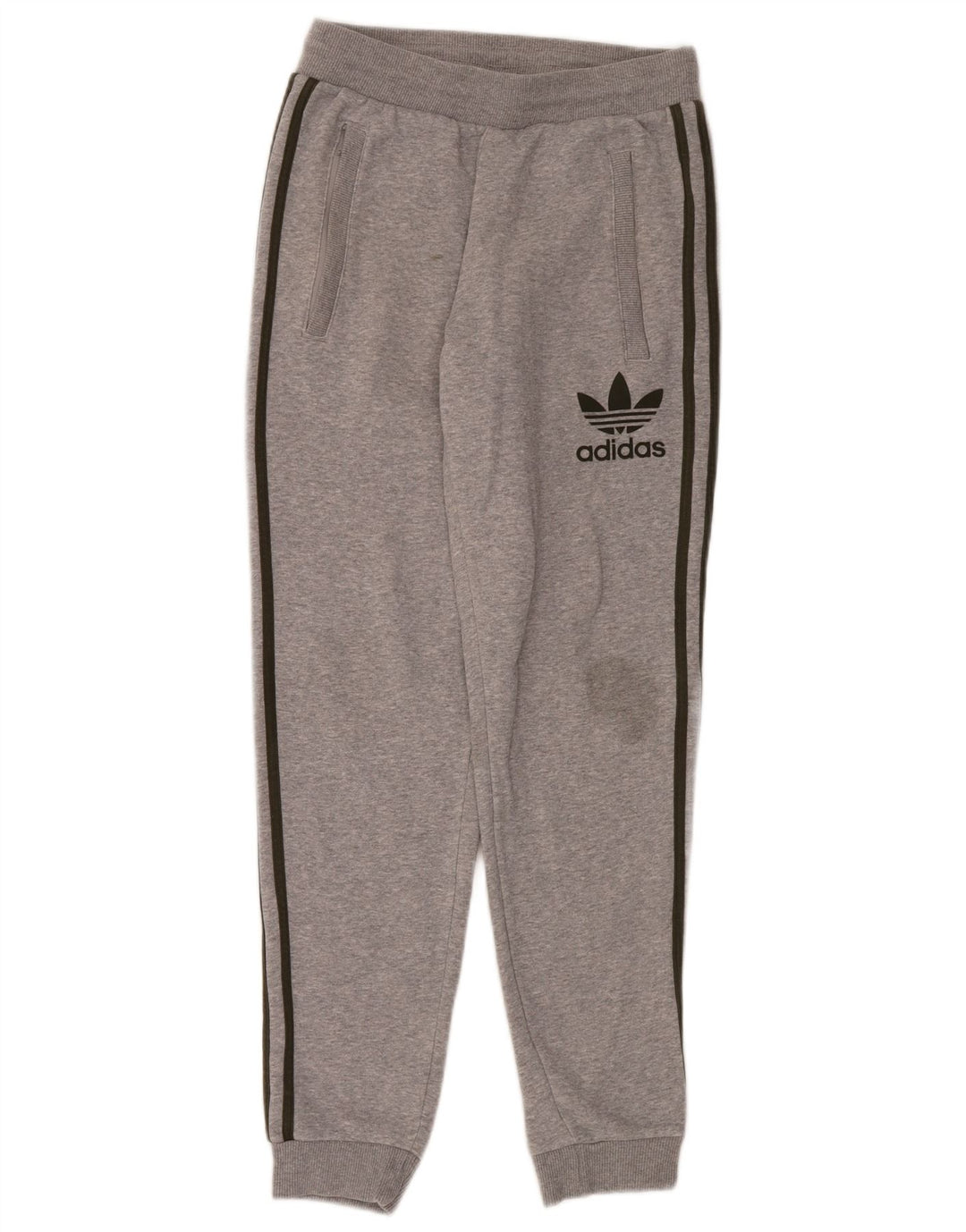 Adidas Herren-Trainingshose, Jogginghose, mittelgrau gefleckte Baumwolle