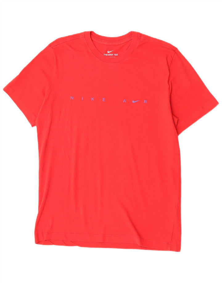 Nike Herren Air Graphic T-Shirt Top aus mittelroter Baumwolle