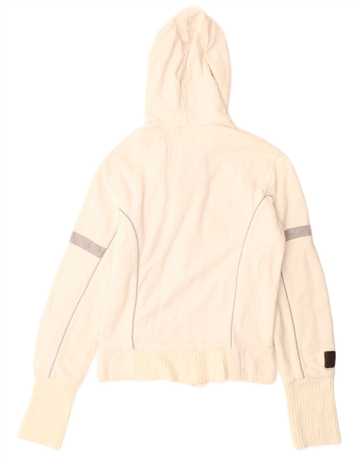 Williams Wilson Damen-Kapuzenpullover mit Reißverschluss, UK 12, Mittelweiß, Farbblock