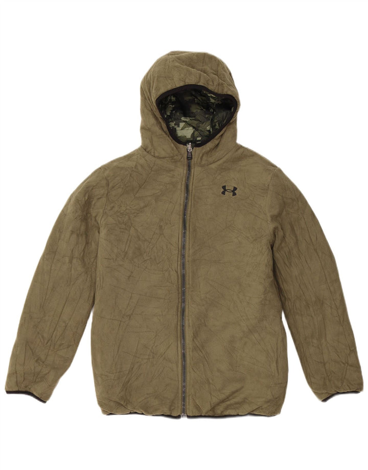 UNDER ARMOUR Wattierter Jungenmantel mit Kapuze, 13–14 Jahre, Khaki-Tarnung