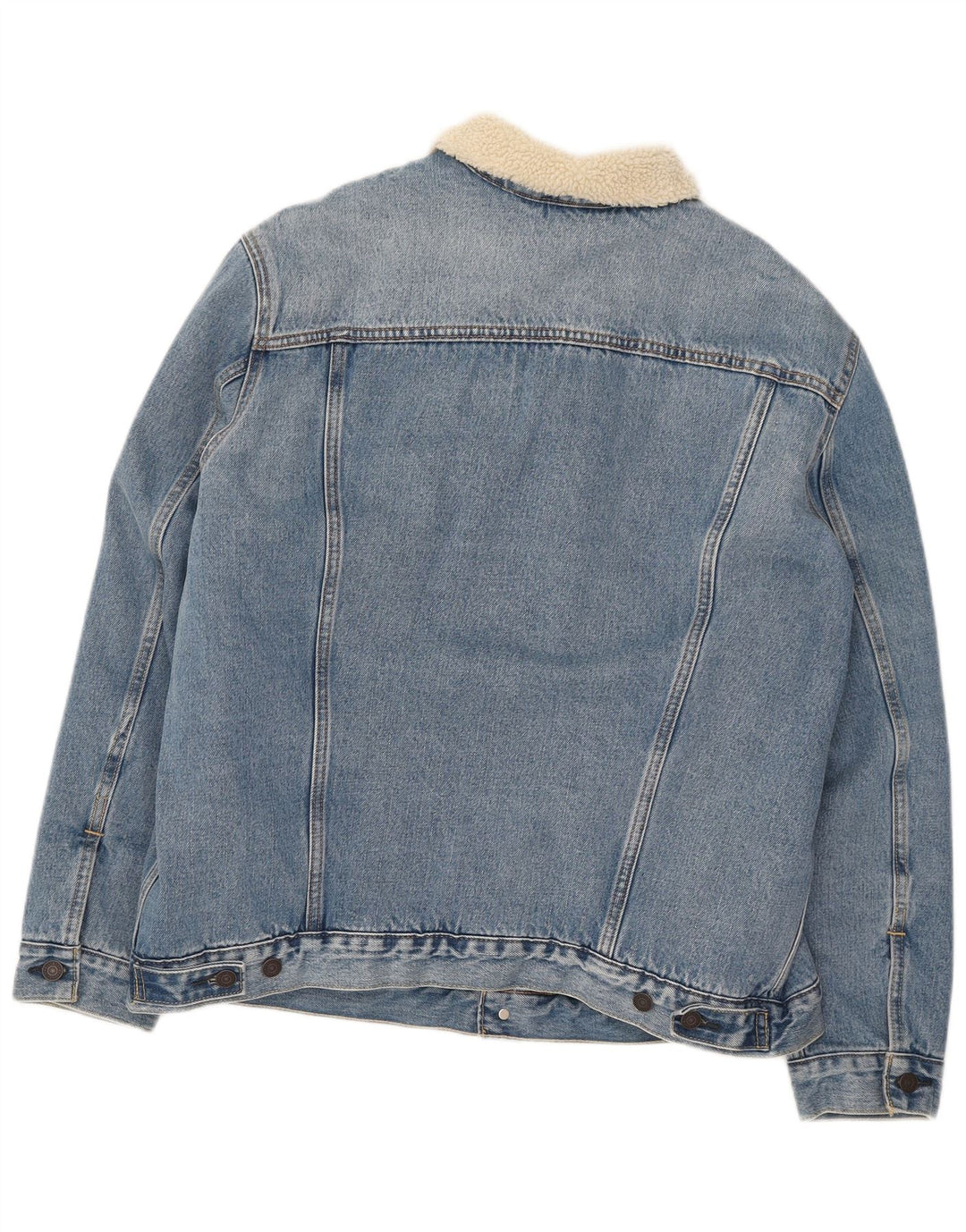 Levi's Herren Sherpa Jeansjacke UK 44 2XL Blaue Baumwolle