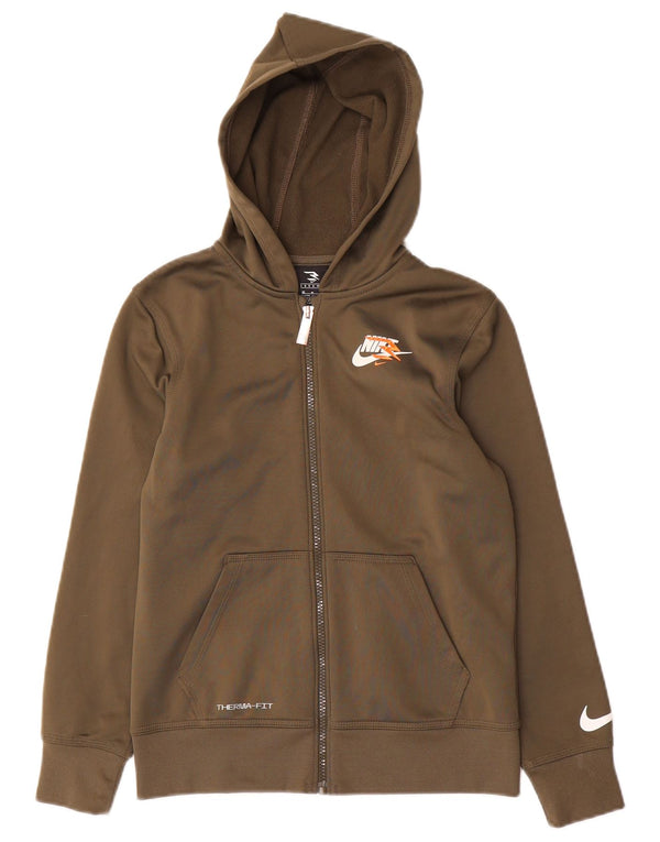 Nike Jungen 3BRAND Zip Hoodie Pullover 10–11 Jahre Medium Khaki Polyester