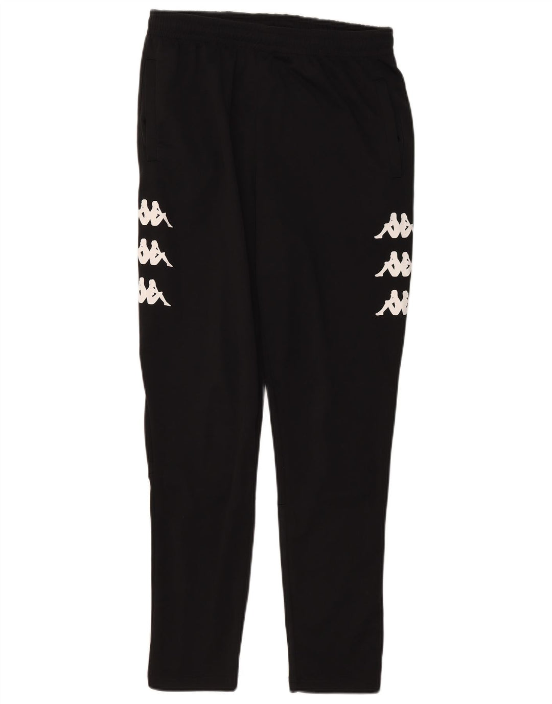 Kappa Herren-Trainingshose mit Grafik, mittelschwarzes Polyester