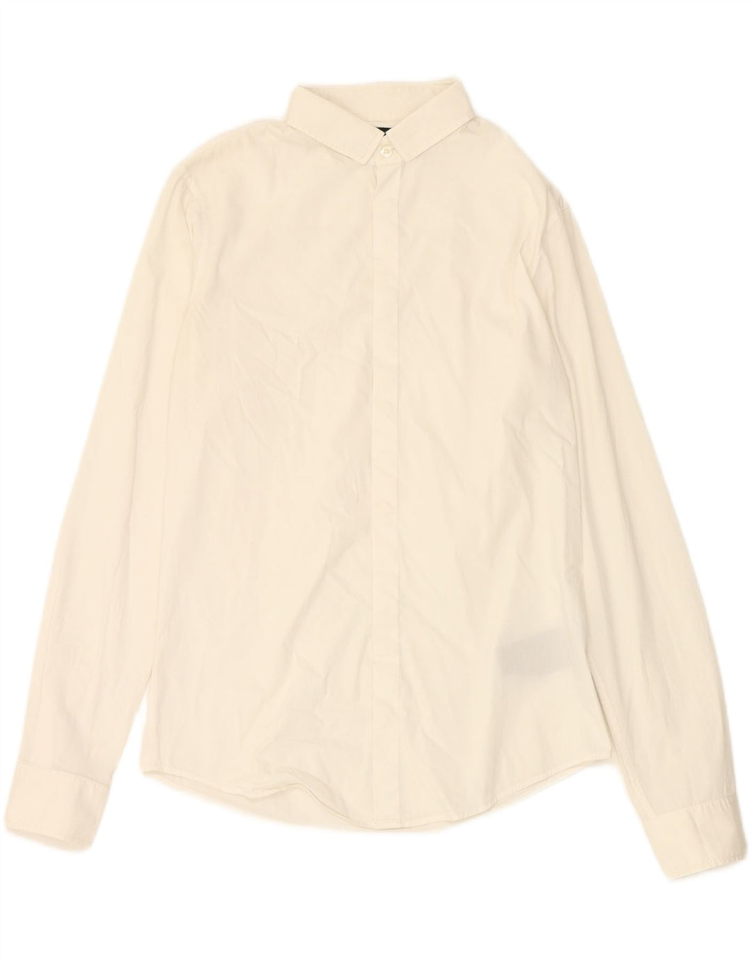 ARMANI Womens Shirt UK 14 Medium White Cotton