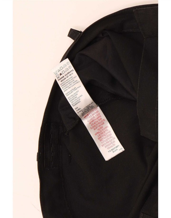 Marks & Spencer Slim-Anzughose für Jungen, 15–16 Jahre, W34, L29, schwarzes Polyester