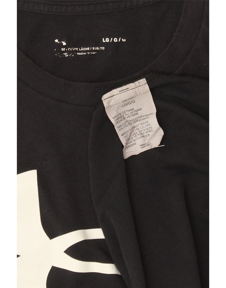 Under Armour Herren-T-Shirt mit Grafik, groß, aus schwarzer Baumwolle