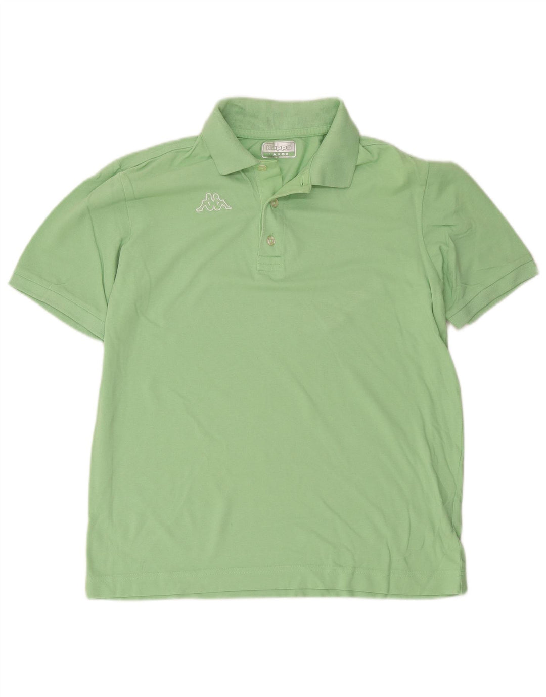 Kappa Herren-Poloshirt mit Grafik, groß, grüne Baumwolle