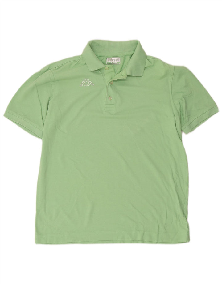 Kappa Herren-Poloshirt mit Grafik, groß, grüne Baumwolle