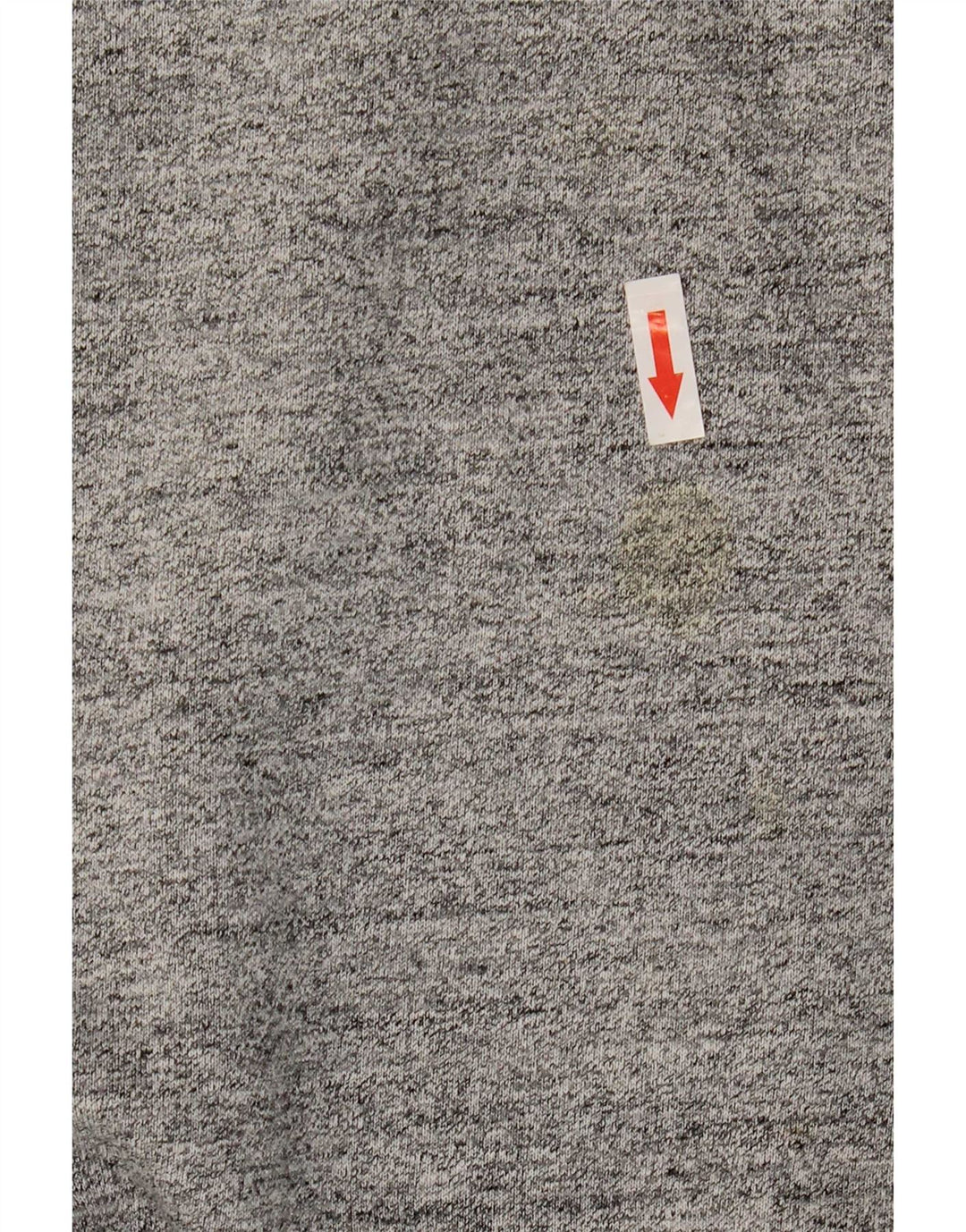 Superdry Herren-Sweatshirt mit Reißverschluss am Hals, Größe L, aus grauer Baumwolle
