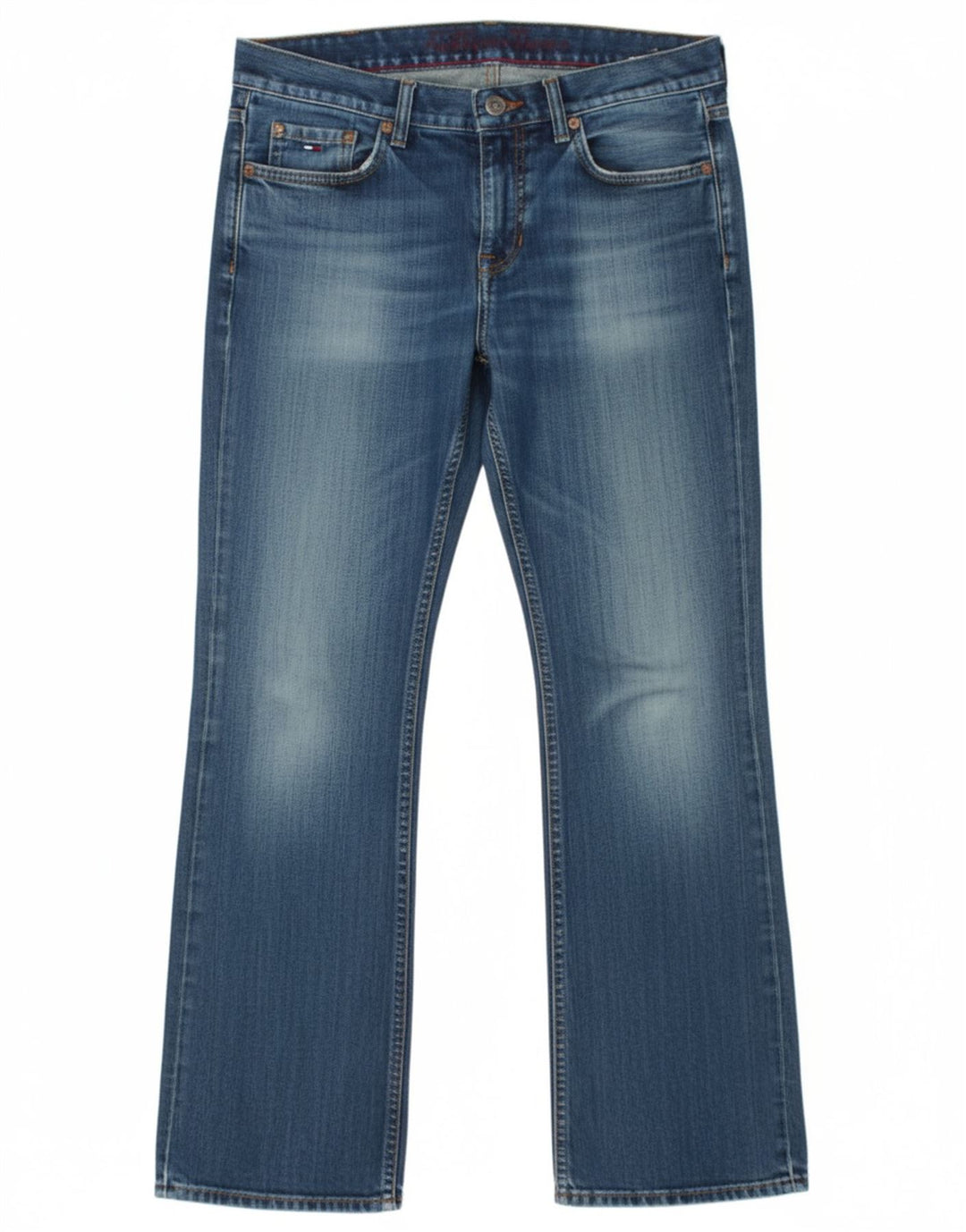 TOMMY HILFIGER Womens Bootcut Jeans W29 L32 Blue Cotton