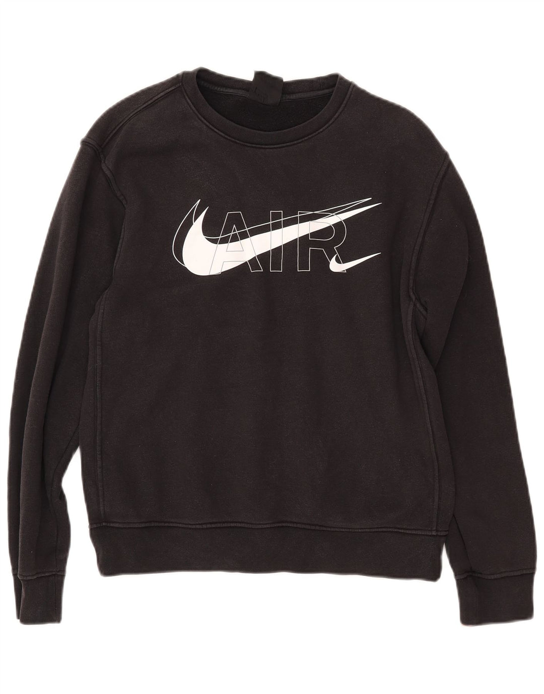 NIKE Damen-Sweatshirt mit übergroßem Grafikmotiv, Gr. 10, Größe S, Schwarz, Baumwolle