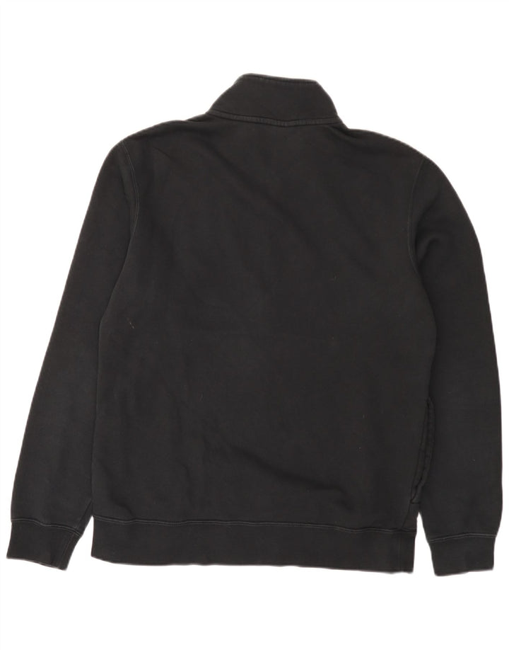 Nike Herren-Sweatshirt mit Reißverschluss am Hals, mittlere schwarze Baumwolle