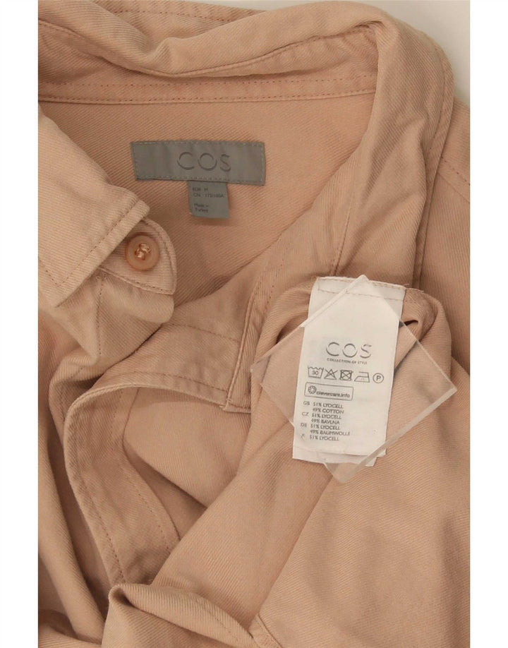 Cos Herren Kurzarmhemd Mittelbeige Lyocell