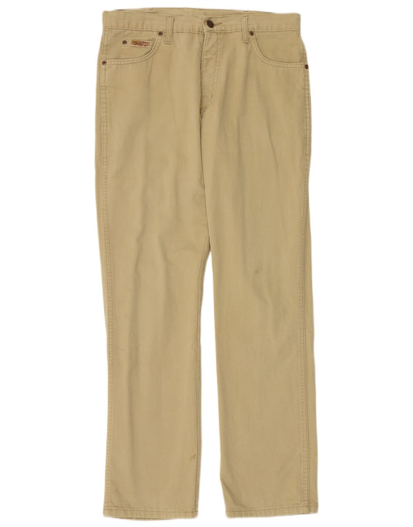WRANGLER Herren Texas Straight Freizeithose W34 L32 Beige Baumwolle