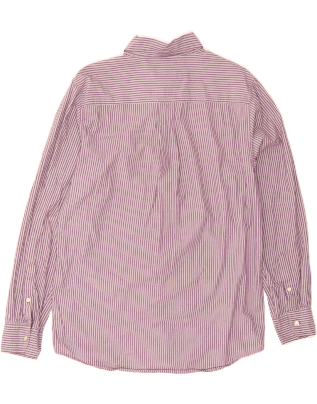 CHAPS Mens Custom Fit Shirt Medium Purple Striped Cotton Vintage Chaps and Second-Hand Chaps from Messina Hembry 