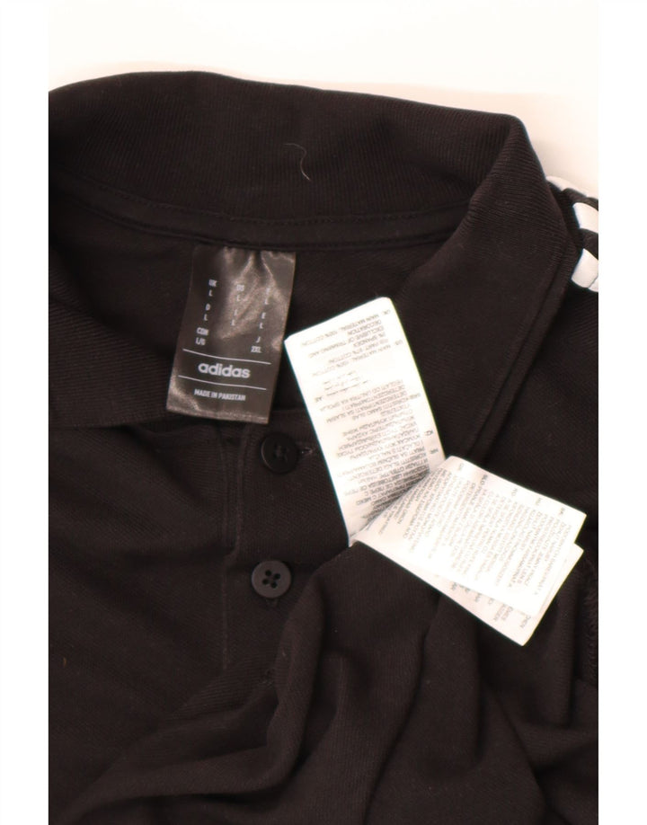Adidas Herren Poloshirt Große schwarze Baumwolle
