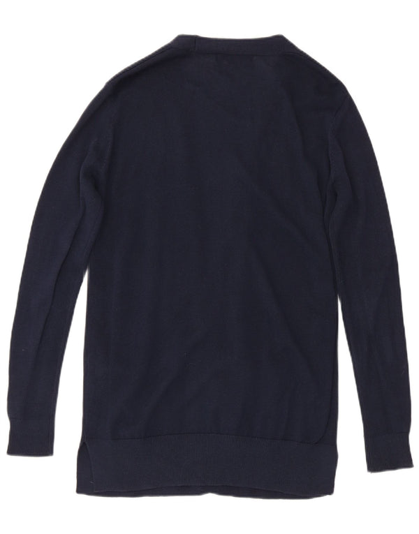 Marks & Spencer Damen Longline-Cardigan-Pullover UK 10 Small Marineblau