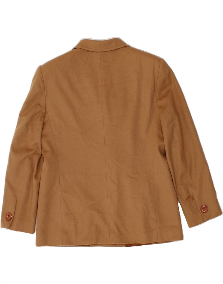 ROCCOBAROCCO Womens 3 Button Blazer Jacket UK 14 Medium Brown Wool Vintage Roccobarocco and Second-Hand Roccobarocco from Messina Hembry 