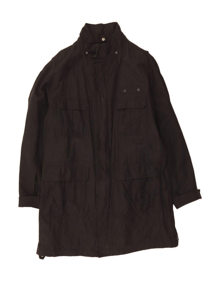 VINTAGE Mens Utility Jacket UK 40 Large Black Cotton Vintage Vintage and Second-Hand Vintage from Messina Hembry 