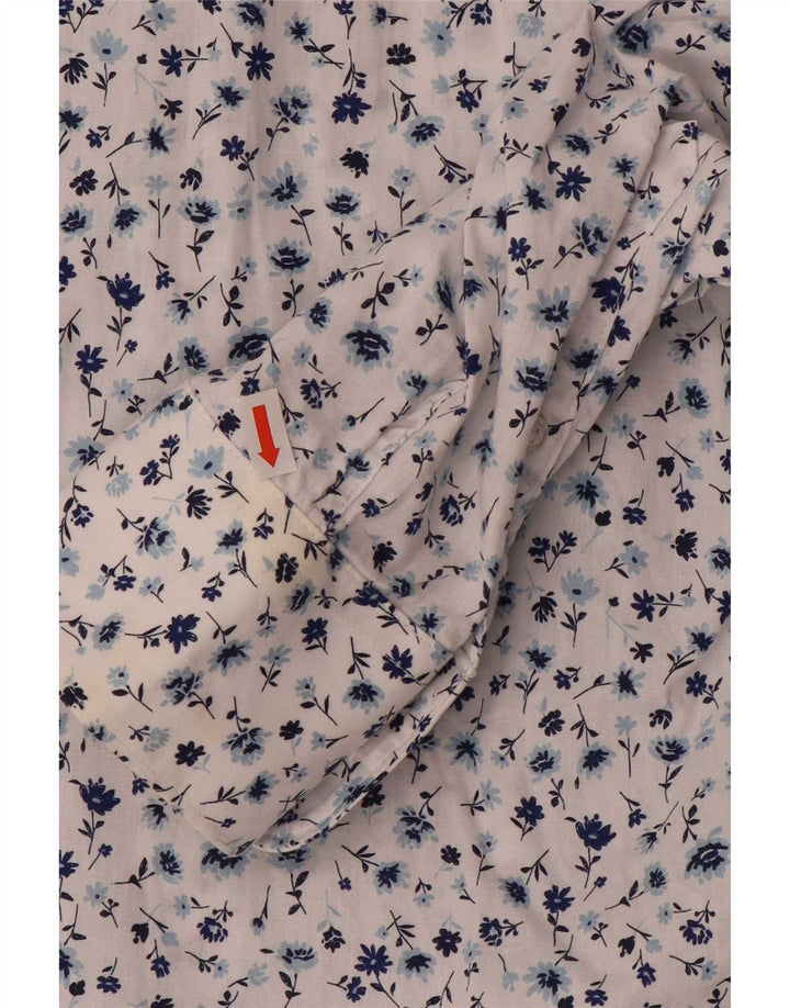 Calliope Herren-Hemd, reguläre Passform, 2XL, weißes Blumenmuster, Baumwolle