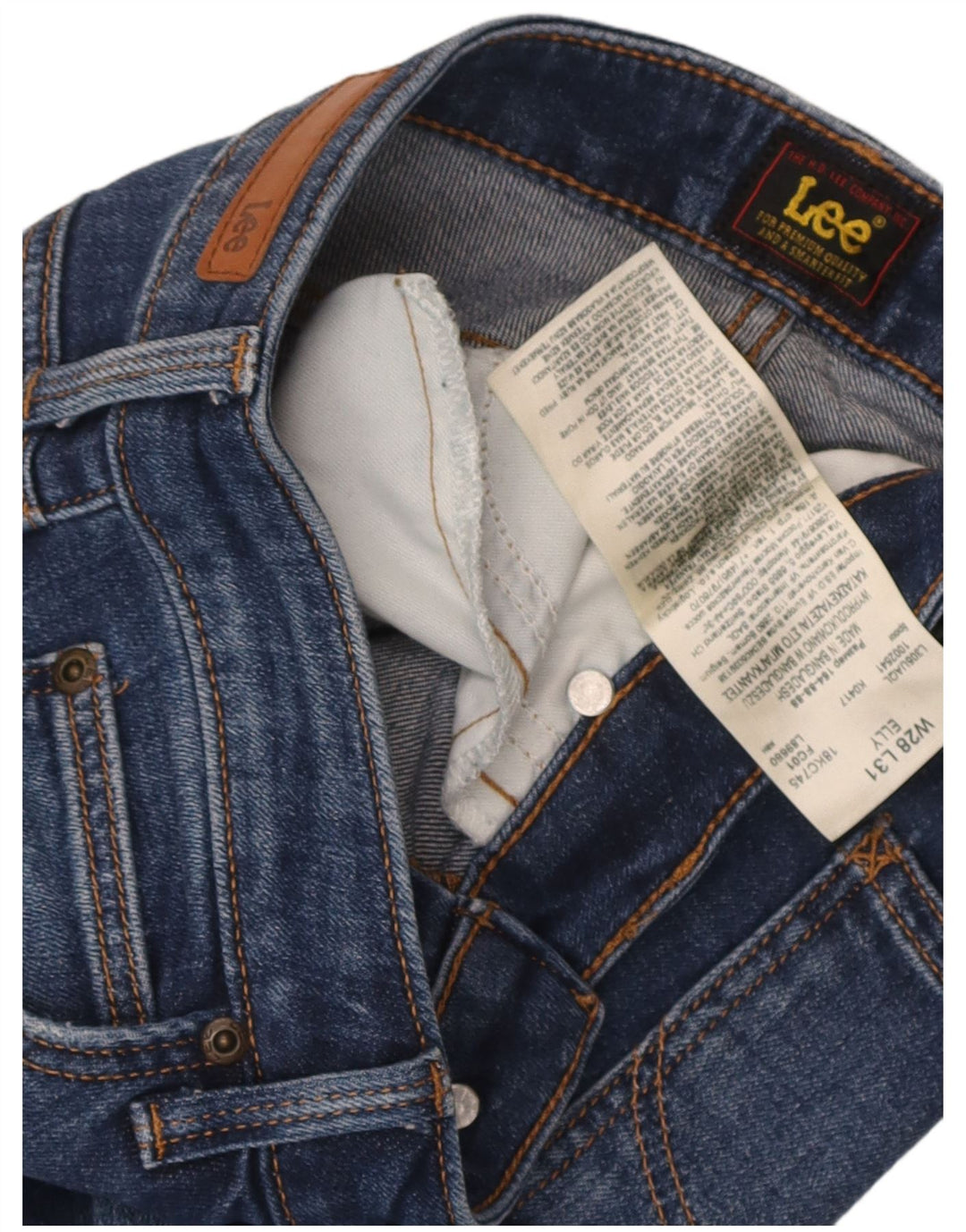 Lee Damen Elly Slim Jeans W28 L31 Marineblaue Baumwolle