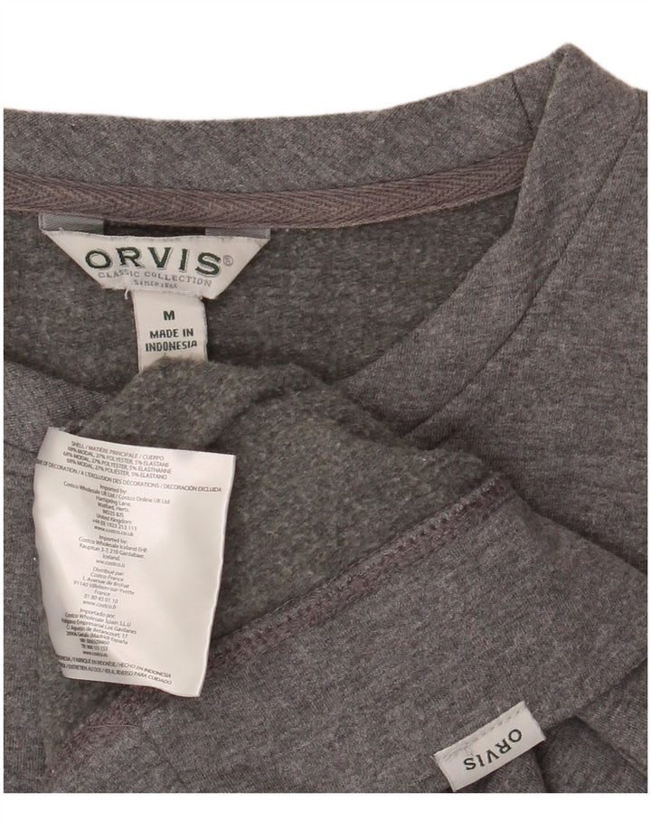 ORVIS Herren-Sweatshirt-Pullover, Mittelgrau, Modal