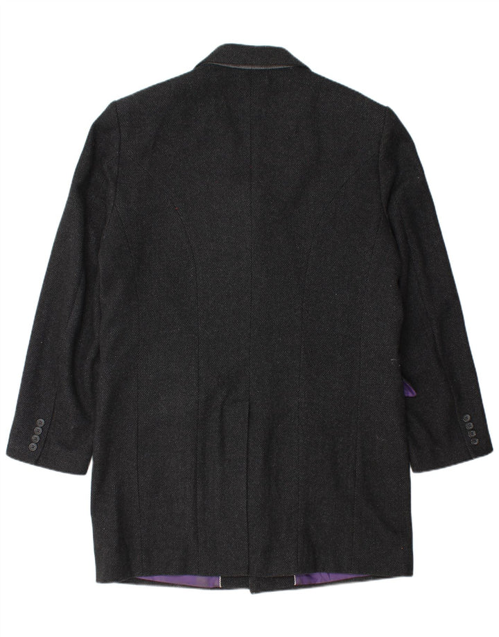 Marks & Spencer Herren-Mantel mit normaler Passform, UK 40, große schwarze Wolle