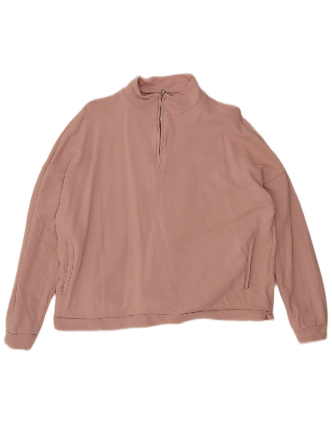 PHASE EIGHT Übergroßer Damen-Sweatshirtpullover mit Reißverschluss, UK 12, Mittelrosa