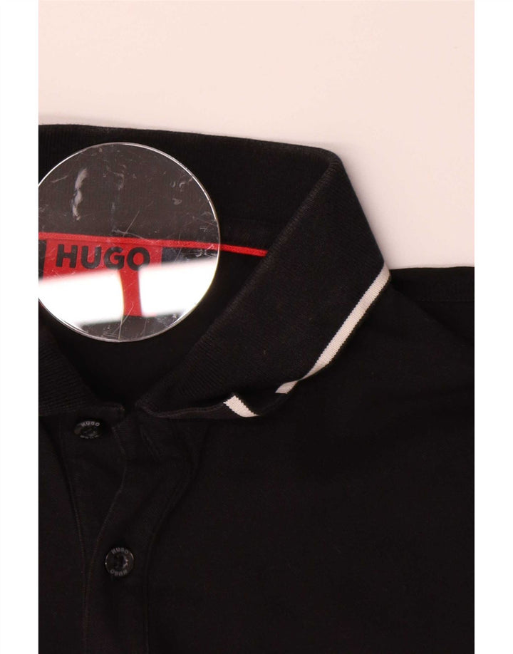 Hugo Boss Herren Poloshirt Small Schwarz Baumwolle