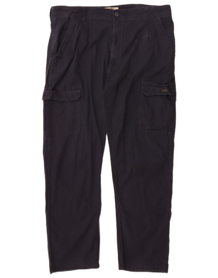 Wrangler Herren gerade Cargohose W38 L32 marineblaue Baumwolle