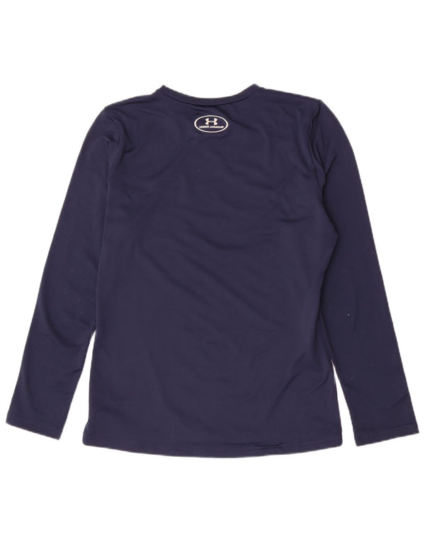 Under Armour Mädchen Graphic Top Langarm 13–14 Jahre XL Marineblau Sport