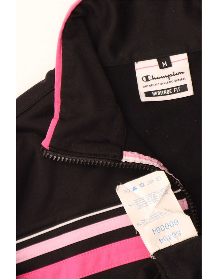 Champion Damen Heritage Fit Trainingsanzug-Oberjacke UK 14 Medium Schwarz