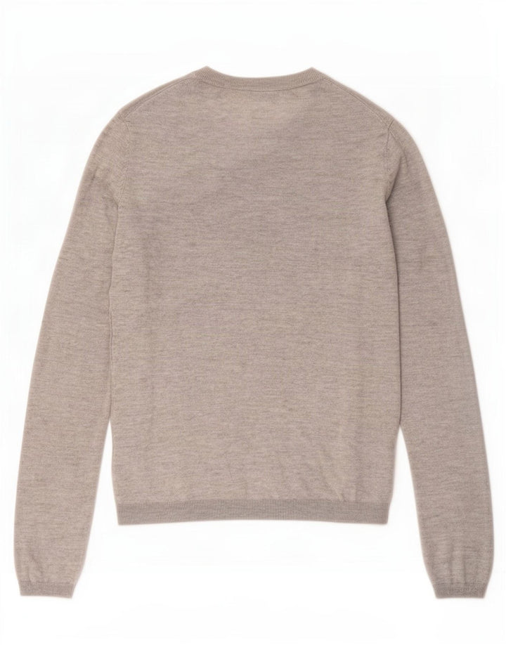 Zara Damen-Pullover mit Rundhalsausschnitt, Gr. 14, Mittelgrau