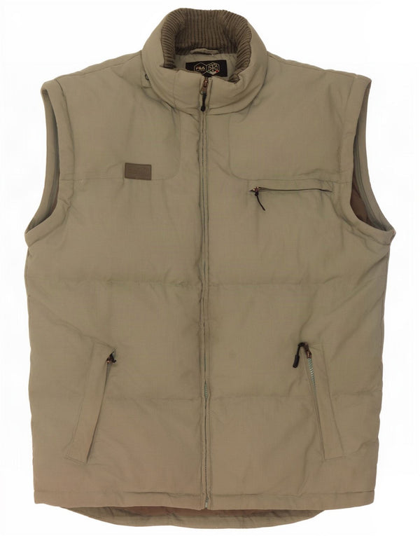 Fila Herren Wattierte Weste UK 40 Large Khaki