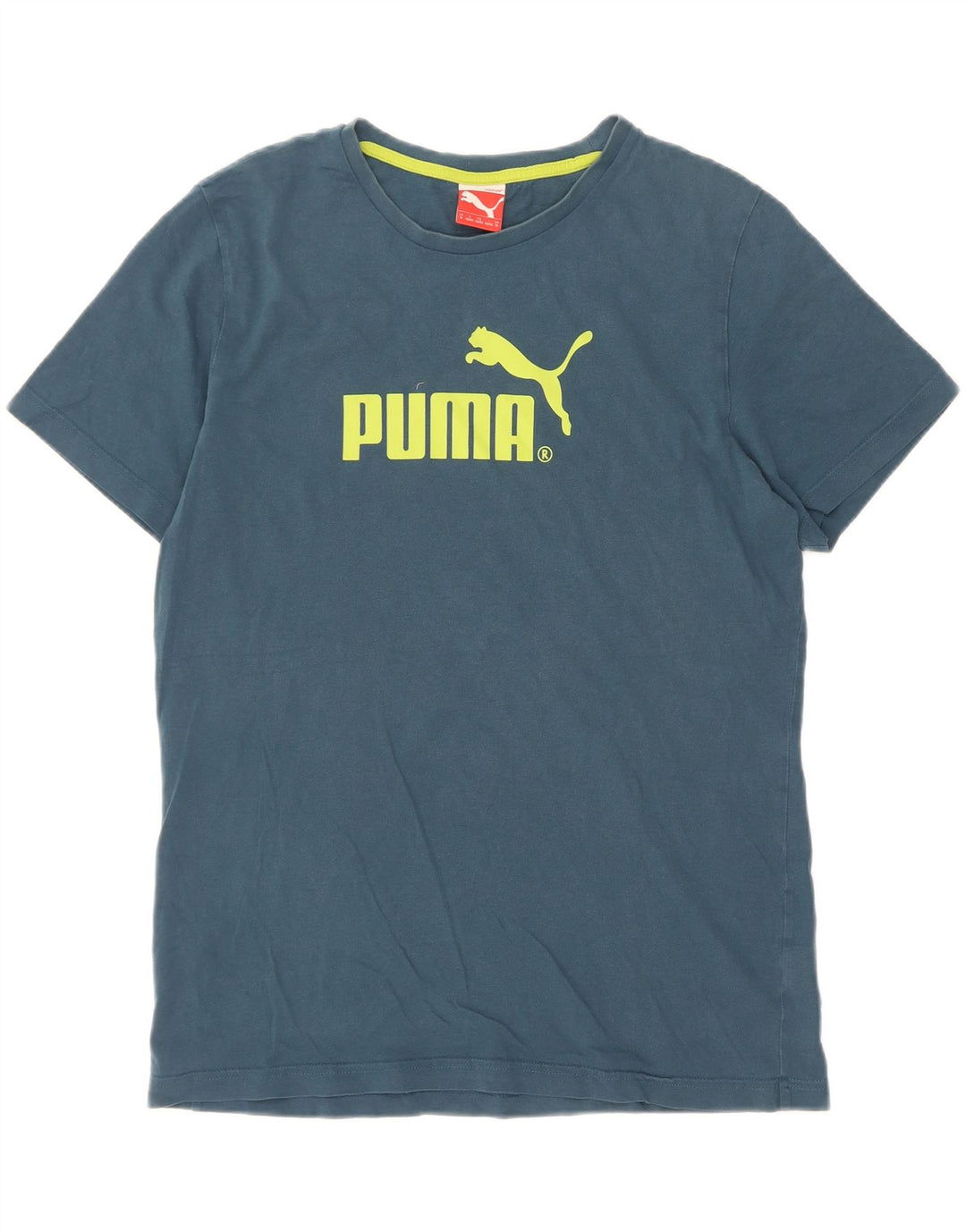 Puma Herren Grafik-T-Shirt-Oberteil Mittelblau