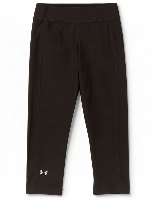 Under Armour Damen Heat Gear Capri Leggings UK 12 Medium Schwarz Polyester